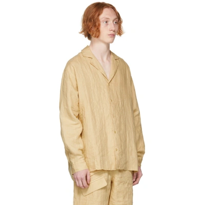 Jacquemus Beige 'la Chemise Raphia' Shirt In Beige Stripes | ModeSens