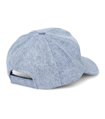 Shop Isabel Marant Tyron Cotton Baseball Cap In Blue