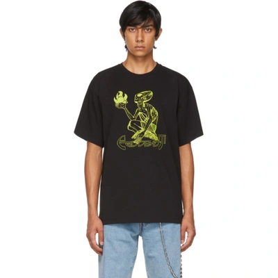 Shop Rassvet Black & Green Alien T-shirt