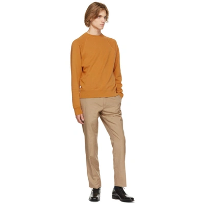 Shop Tom Ford Orange French Terry Sweatshirt In N15 Sand