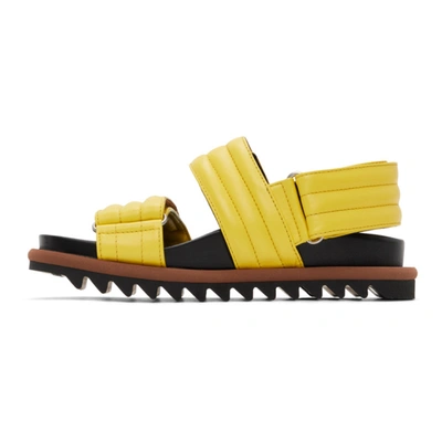 Shop Dries Van Noten Yellow Chunky Scratch Sandals In 201 Lime