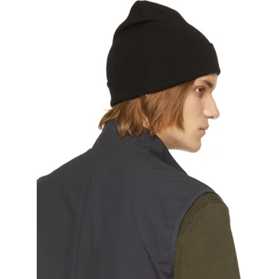 Shop Norse Projects Black Norse Top Beanie In 9999 Black