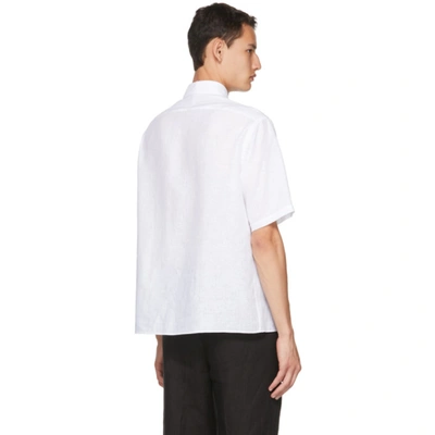 Shop Fendi White Rose Branch Half Sleeve Shirt In F0qa0 White