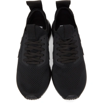Shop Rick Owens Black Veja Edition Hiking Style Sneakers In 0908 Black