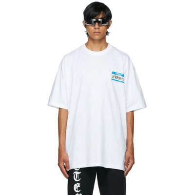 Vetements My Name Is T-shirt In White | ModeSens
