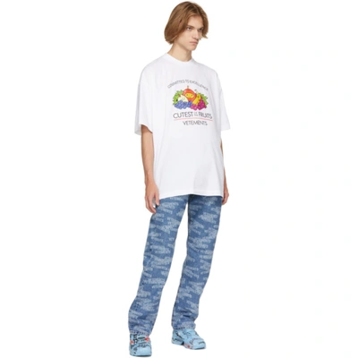 Shop Vetements White 'cutest Of The Fruits' T-shirt