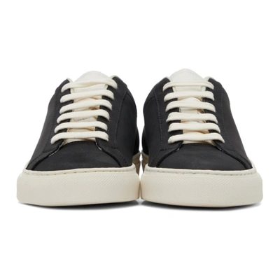 Shop Common Projects Black Nubuck Achilles Low Sneakers In 4928 Navy
