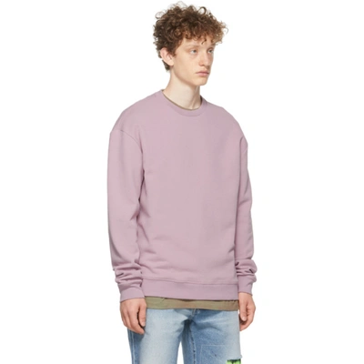 Shop John Elliott Purple Oversized Crewneck Sweatshirt In Acai
