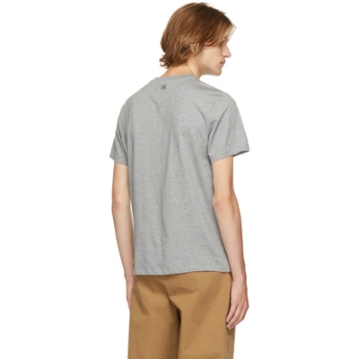 Shop Ami Alexandre Mattiussi Grey Ami De Cœur T-shirt In Heather Grey