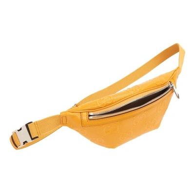 Shop Gucci Yellow ' Signature' Tennis Belt Bag In 7636 Crop/crop/crop