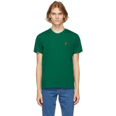 Shop Ami Alexandre Mattiussi Green Ami De Cœur T-shirt In Green - 300