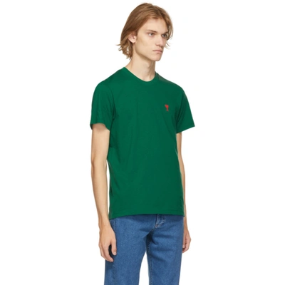 Shop Ami Alexandre Mattiussi Green Ami De Cœur T-shirt In Green - 300