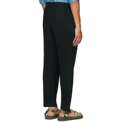 Shop Issey Miyake Black Basics Pleated Trousers In 15-black