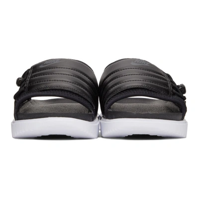 Shop Nike Black Asuna Sandals In Black/anthracite White