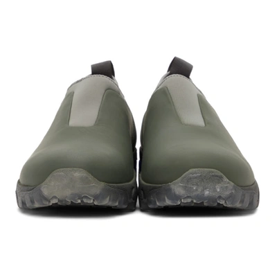 Shop A-cold-wall* Green Dirt Mock Sneakers In Cement