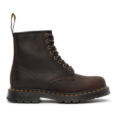 Shop Dr. Martens' Brown 1460 Dm's Wintergrip Boots In Cocoa