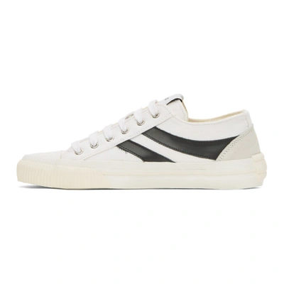 Shop Axel Arigato White Stripe Midnight Low Sneakers In White/black