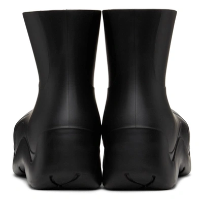 Shop Bottega Veneta Black Matte Puddle Chelsea Boots In 1000 Black