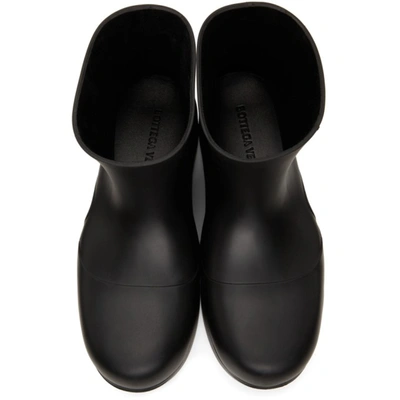 Shop Bottega Veneta Black Matte Puddle Chelsea Boots In 1000 Black