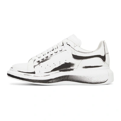 Shop Alexander Mcqueen White Graphic Printed Sneakers