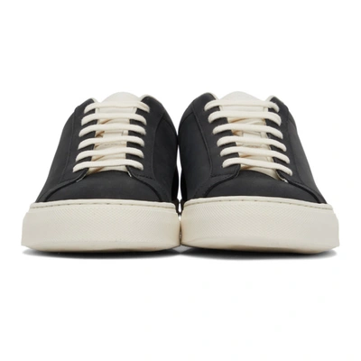 Shop Common Projects Navy Nubuck Achilles Low Sneakers