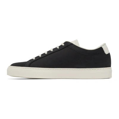 Shop Common Projects Navy Nubuck Achilles Low Sneakers