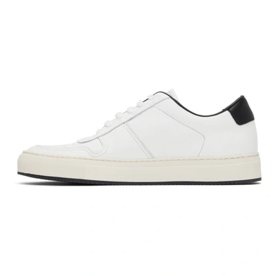 Shop Common Projects White & Black Bball '90 Low Sneakers In White/black