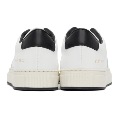 Shop Common Projects White & Black Bball '90 Low Sneakers In White/black