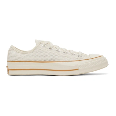 CONVERSE OFF-WHITE BREATHABLE CHUCK TAYLOR 70 LOW SNEAKERS 