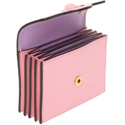 Shop Versace Pink 'la Medusa' Wallet