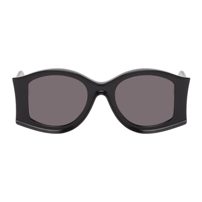 Shop Loewe Black Paula's Ibiza Large Round Sunglasses In Shiny Black