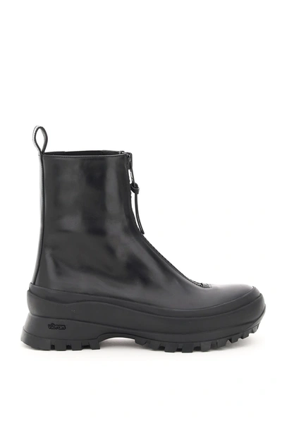 Shop Jil Sander Vibram Sole Boots In Black (black)
