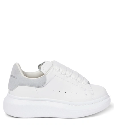 Shop Alexander Mcqueen Leather Sneakers In White