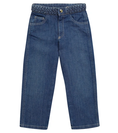 Shop Chloé Stretch-cotton Jeans In Blue