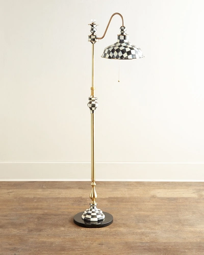 Shop Mackenzie-childs Courtly Farmhouse Floor Lamp In Black/white