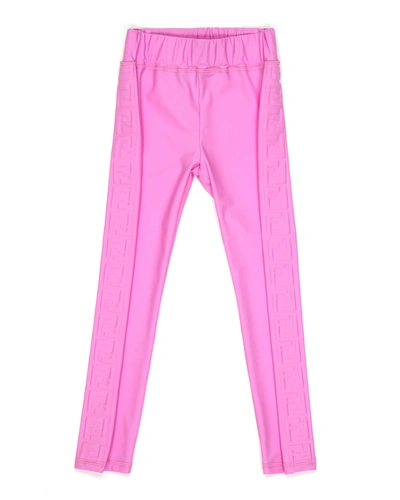 Shop Fendi Girl's 3d Ff Leggings In F0gbe Pink