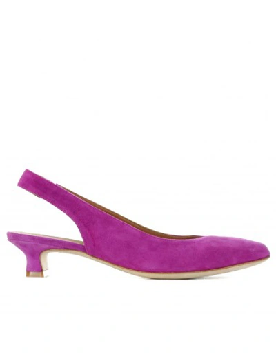 Shop Aerea Chanel With Heel Strap In Violet