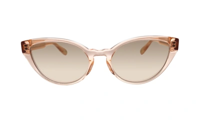 Shop Chloé Ce757s Coral Cat Eye Sunglasses In Brown
