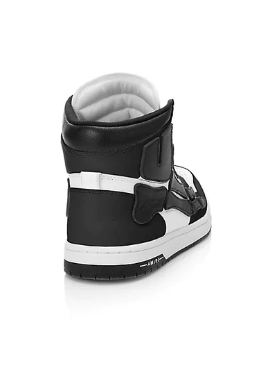 Shop Amiri Skeleton Bone High-top Sneakers In Black White