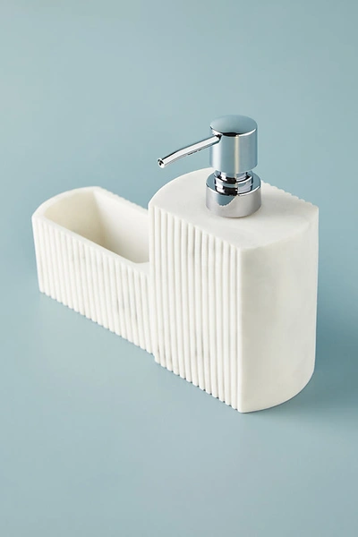 Shop Anthropologie Casa Soap Dispenser And Sponge Holder In White