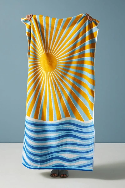 Shop Anthropologie Out To Sea Beach Towel In Assorted
