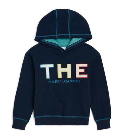 Shop The Marc Jacobs Logo Hoodie (4-14 Years) In Navy
