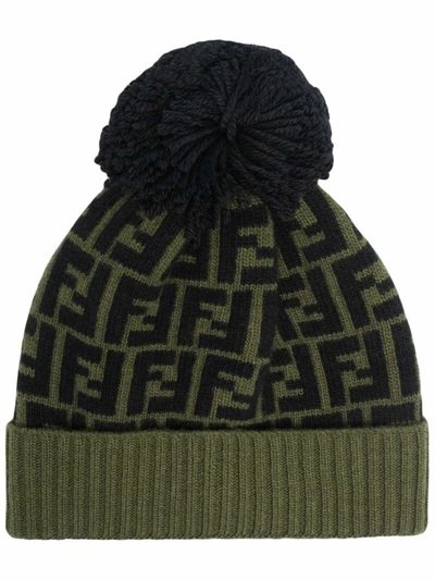 Shop Fendi Men's Green Wool Hat
