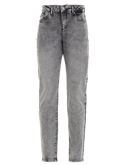 Shop Karl Lagerfeld Women's Grey Cotton Jeans