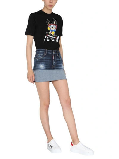 Shop Dsquared2 Women's Black Cotton T-shirt