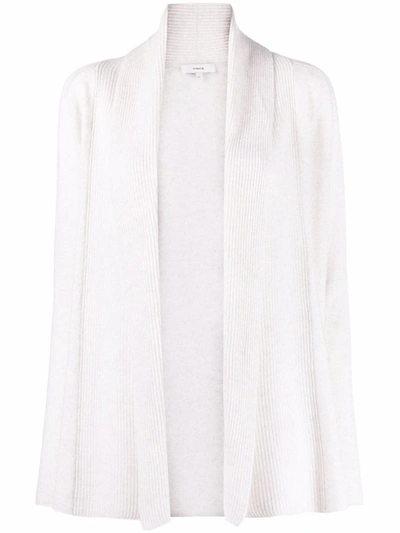 Shop Vince Long-sleeved Wool Cardigan In Nude