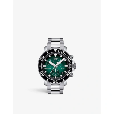 Shop Tissot Men's Silver T1204171109101 Seastar 1000 Stainless-steel Chronograph Watch