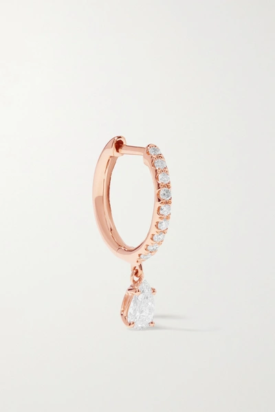 Shop Anita Ko Huggies 18-karat Rose Gold Diamond Single Hoop Earring