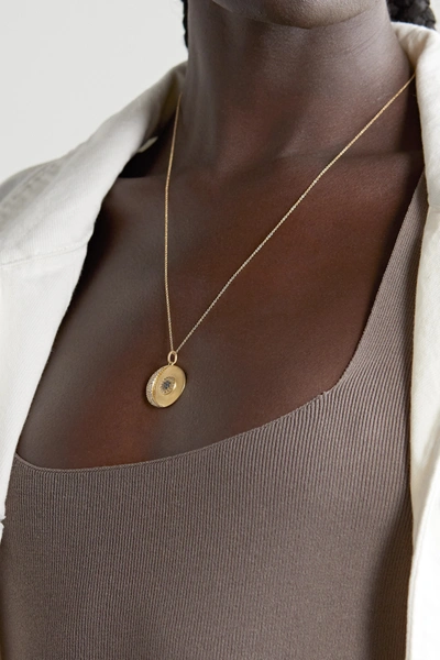 Shop Ileana Makri Lunar Eclipse 18-karat Gold Multi-stone Necklace