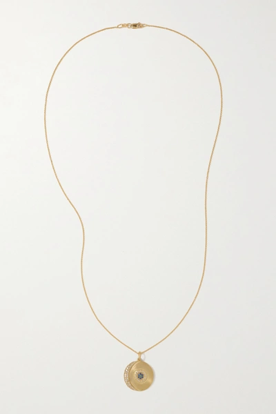 Shop Ileana Makri Lunar Eclipse 18-karat Gold Multi-stone Necklace